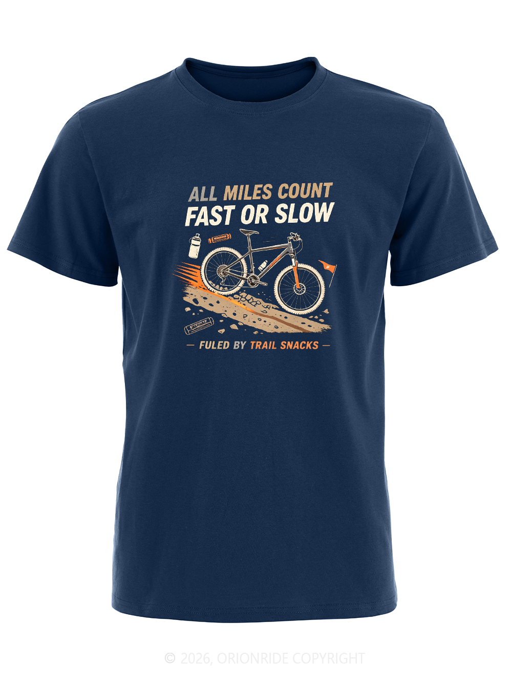 Orionride Orange Snack Ride Short Sleeves Bike T-Shirt