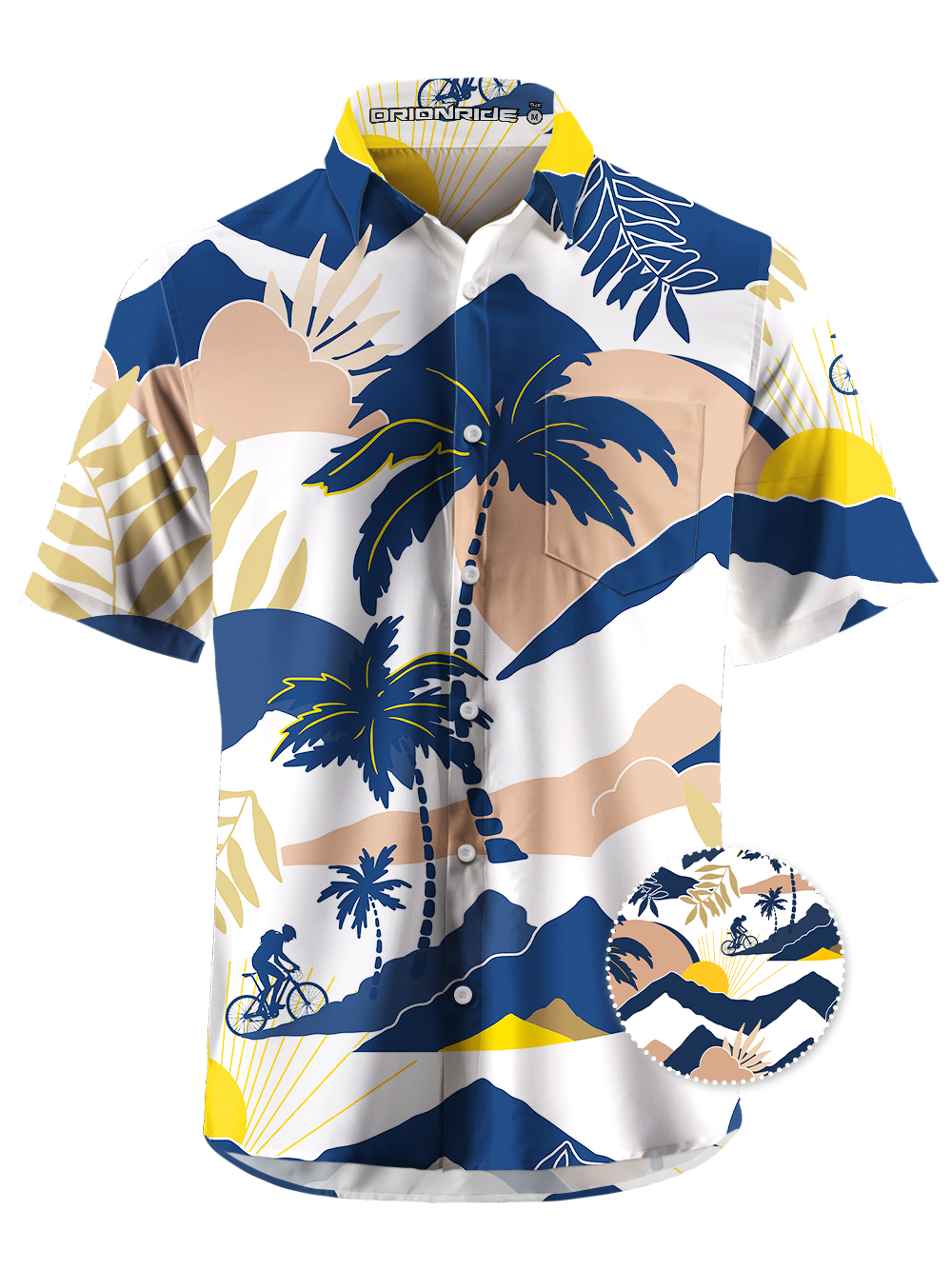 Orionride Short Sleeves Prevailing Palm Ultra Lightweight Hawaiian shirt