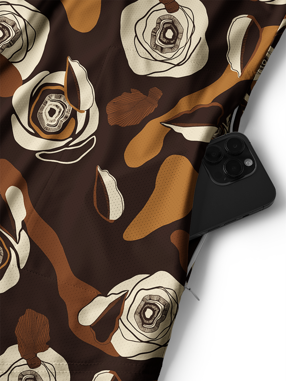 Orionride Abstract Garden Men's Stretchy Breathable Long Sleeve Gravel Shirt