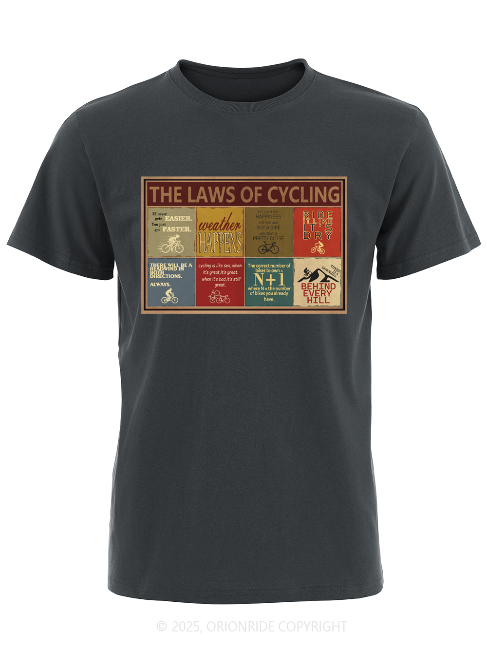 Orionride The Laws Of Cycling Short Sleeves Bike T-Shirt