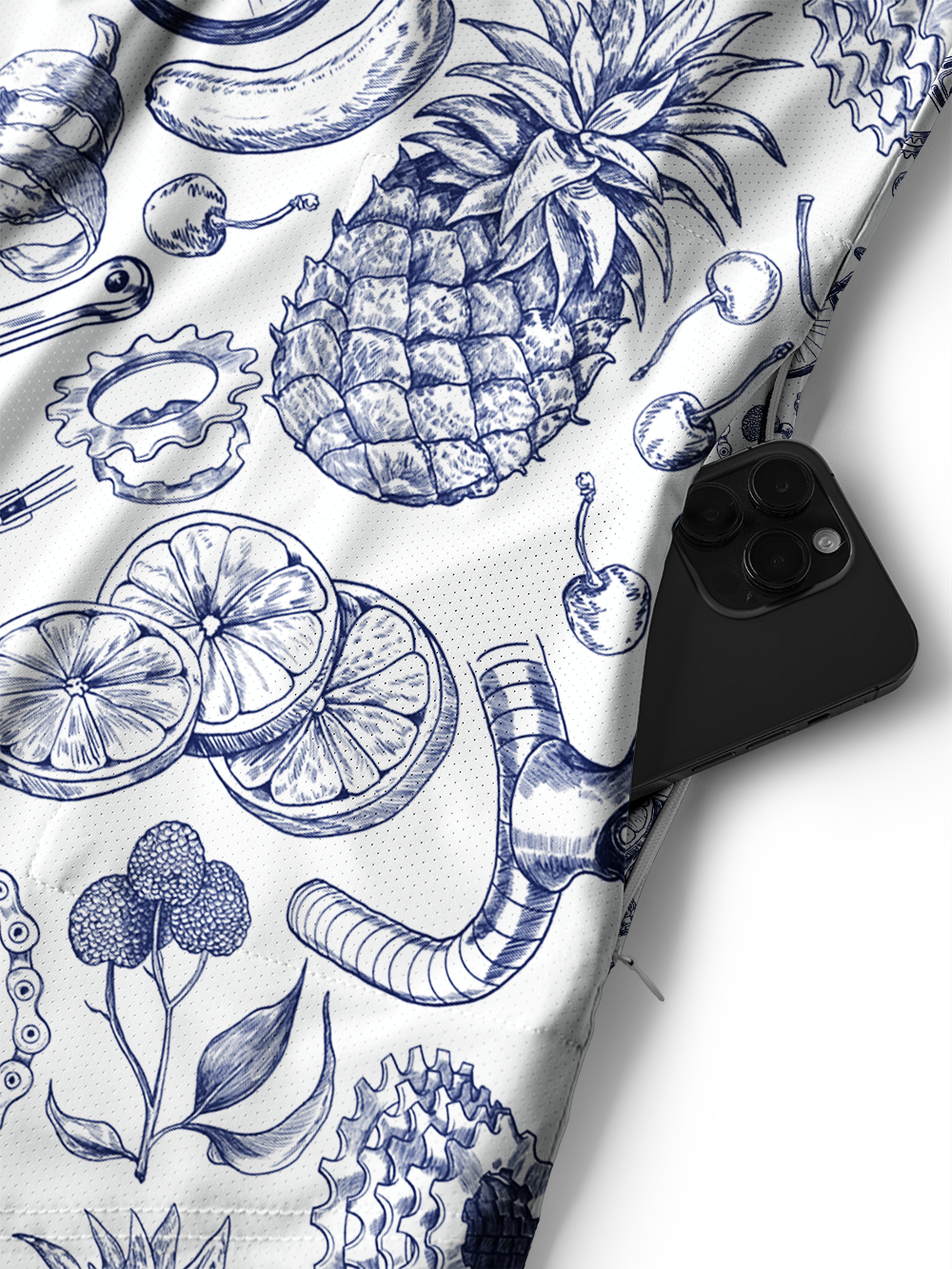 Orionride Fruit Collection Men's Stretchy Breathable Long Sleeve Gravel Shirt