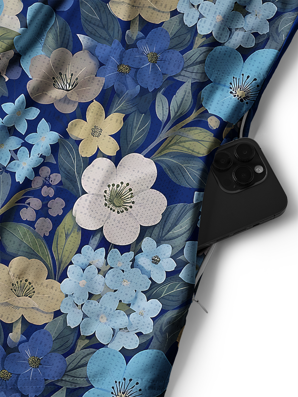 Orionride Gradated Floral Shadows Men's Stretchy Breathable Long Sleeve Gravel Shirt