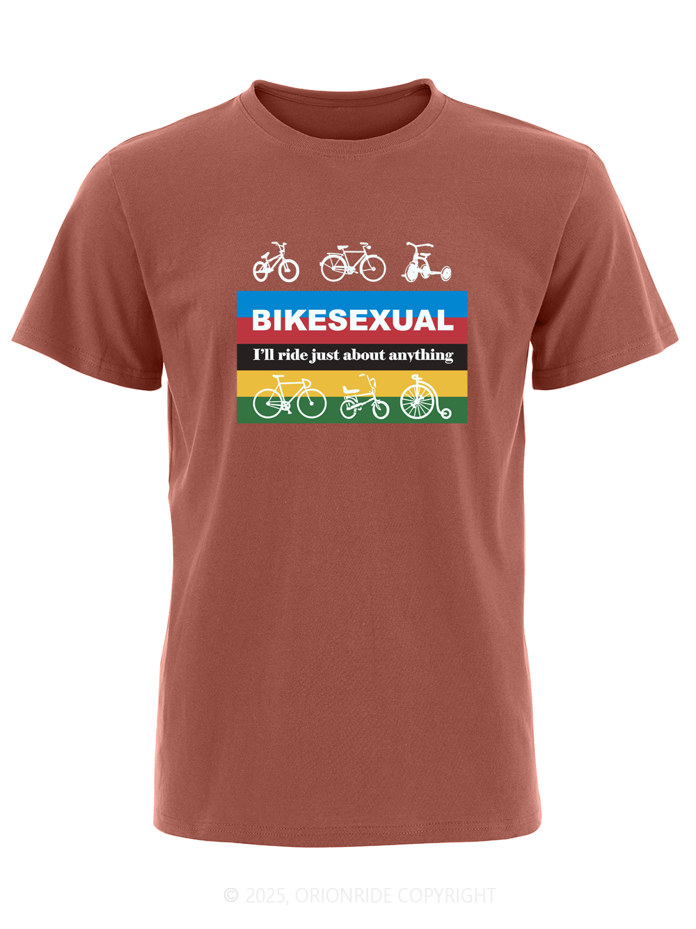 Orionride Color Strip Cycling Short Sleeves Bike T-Shirt