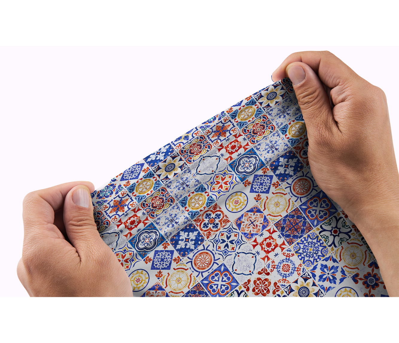 Orionride Flower Tiles Men's Polo Shirt