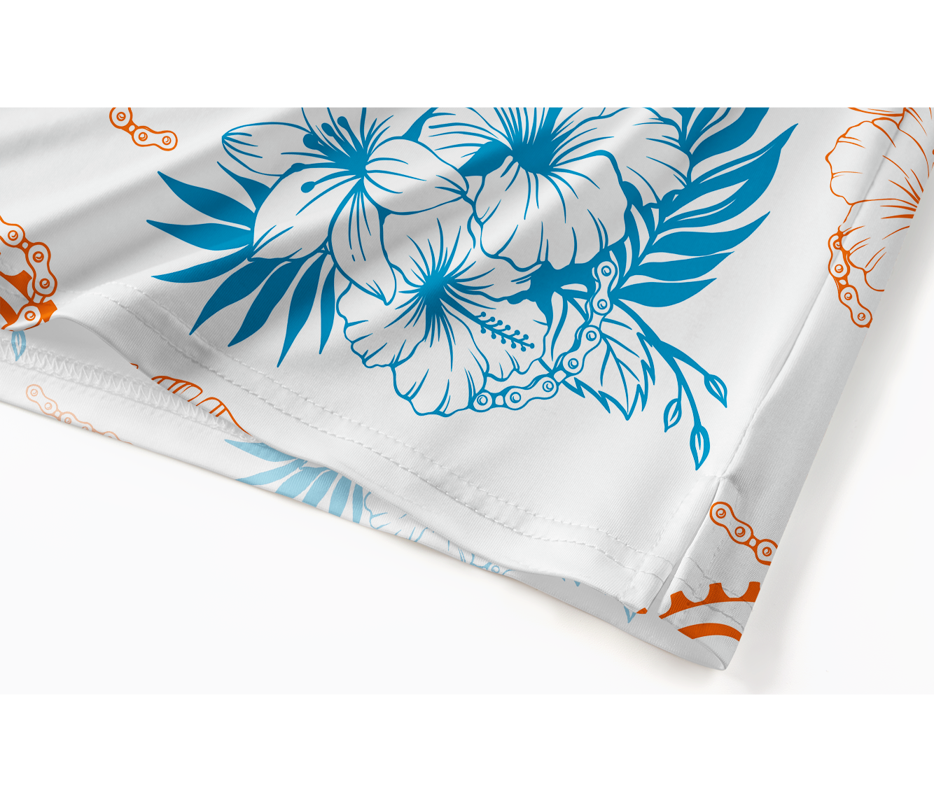 Orionride Bright Hibiscus Flowers Men's Polo Shirt