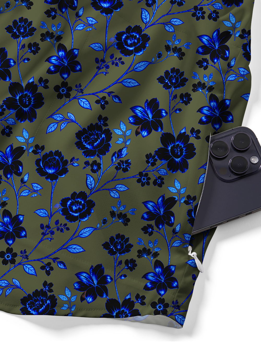 Orionride Fluorescent Flowers Zipper Pockets Ultra Lightweight Short Sleeves Gravel Shirt