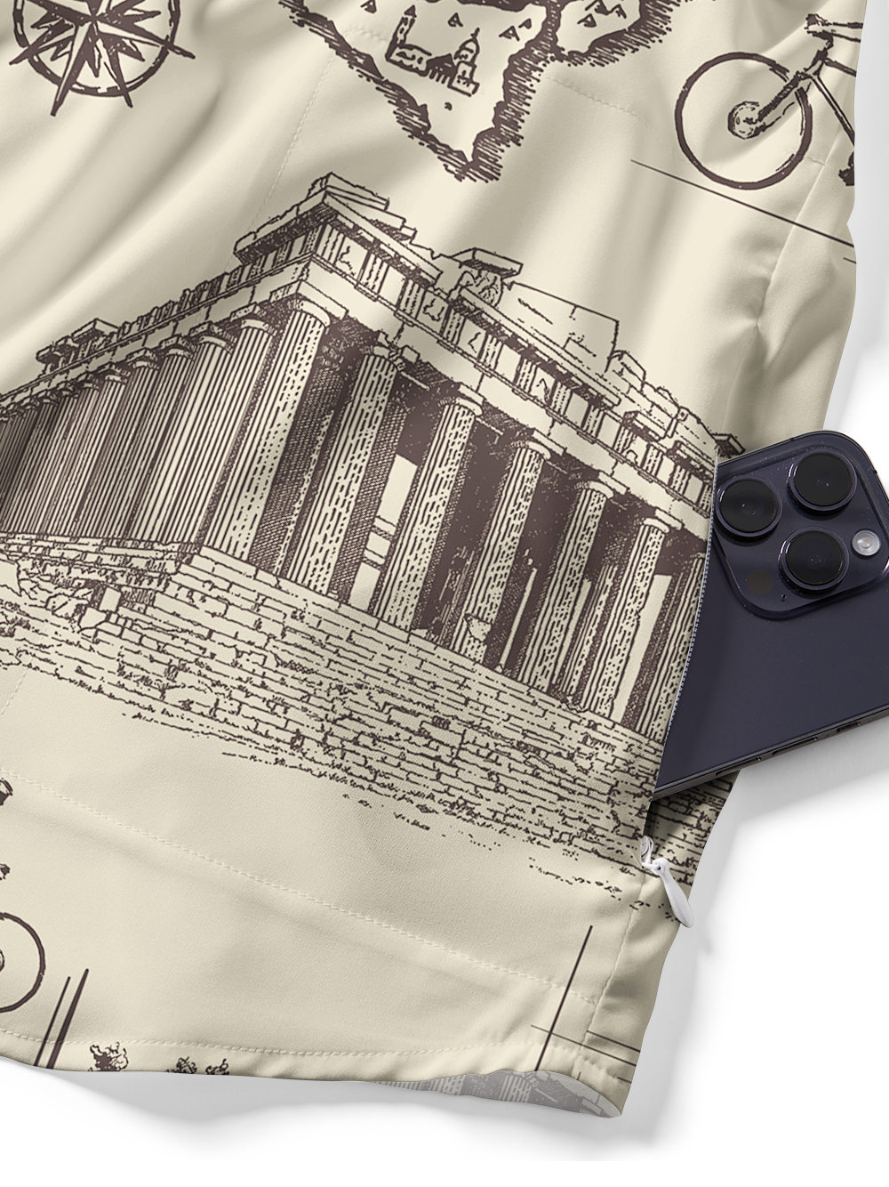 Orionride Italian Story Zipper Pockets Ultra Lightweight Short Sleeves Gravel Shirt