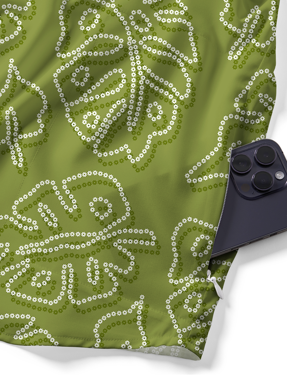 Orionride Tropical Plant Leaves Zipper Pockets Ultra Lightweight Short Sleeves Gravel Shirt