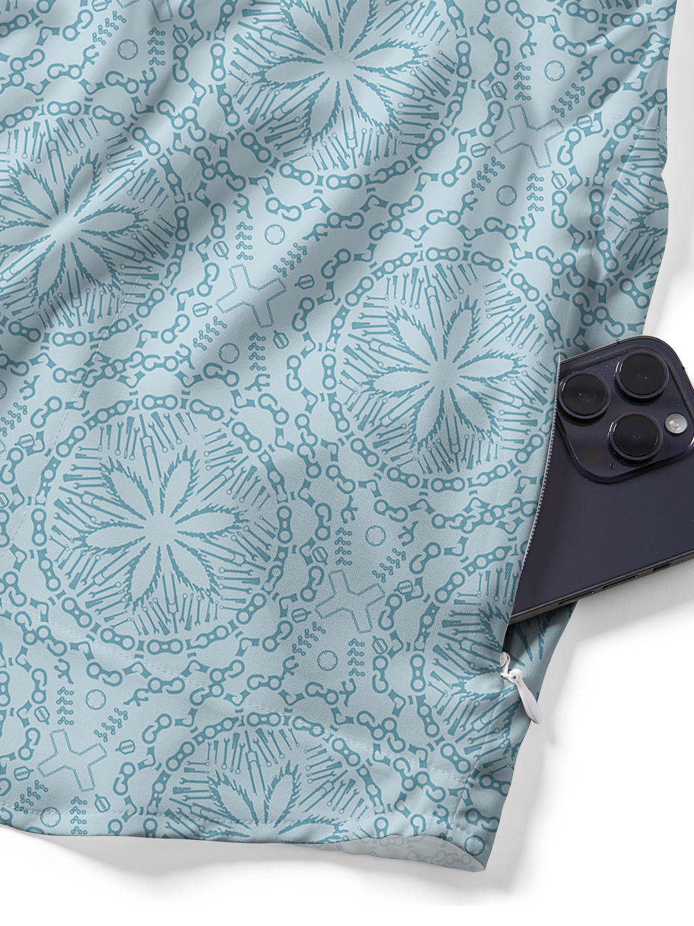 Orionride Chain Kaleidoscope Zipper Pockets Ultra Lightweight Short Sleeves Gravel Shirt