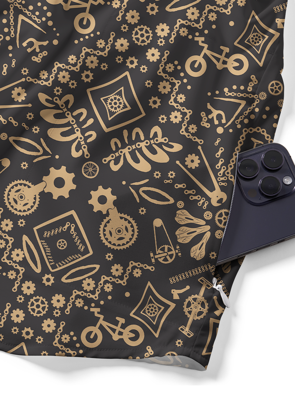 Orionride Golden Parts Zipper Pockets Ultra Lightweight Short Sleeves Gravel Shirt