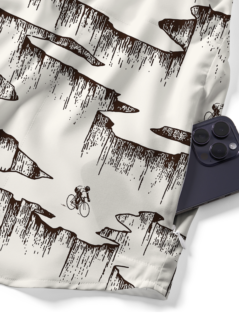 Orionride Rock Strata Structure Zipper Pockets Ultra Lightweight Short Sleeves Gravel Shirt