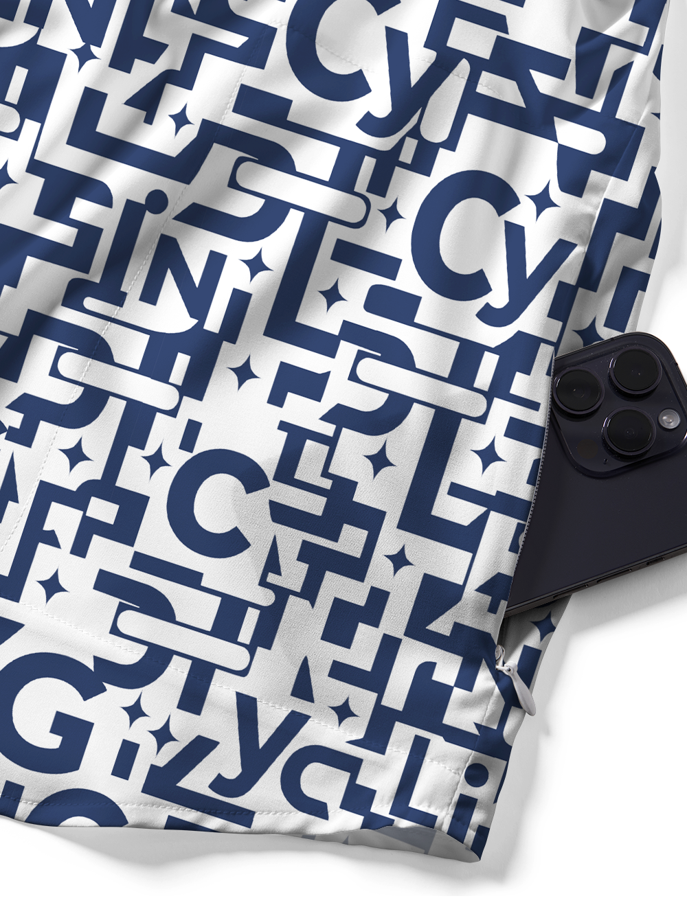 Orionride Stacked Letters Zipper Pockets Ultra Lightweight Short Sleeves Gravel Shirt