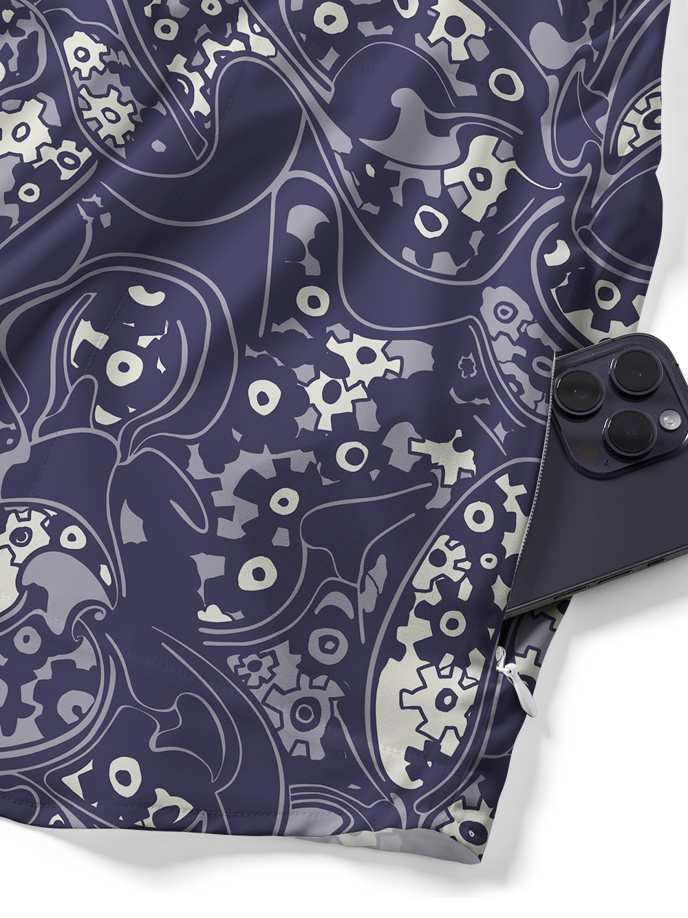 Orionride Abstract Gear Zipper Pockets Ultra Lightweight Short Sleeves Gravel Shirt