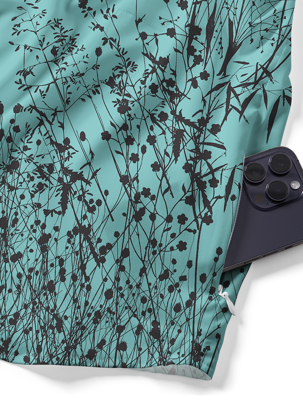 Orionride Splashing Ink Into Flowers Zipper Pockets Ultra Lightweight Short Sleeves Gravel Shirt