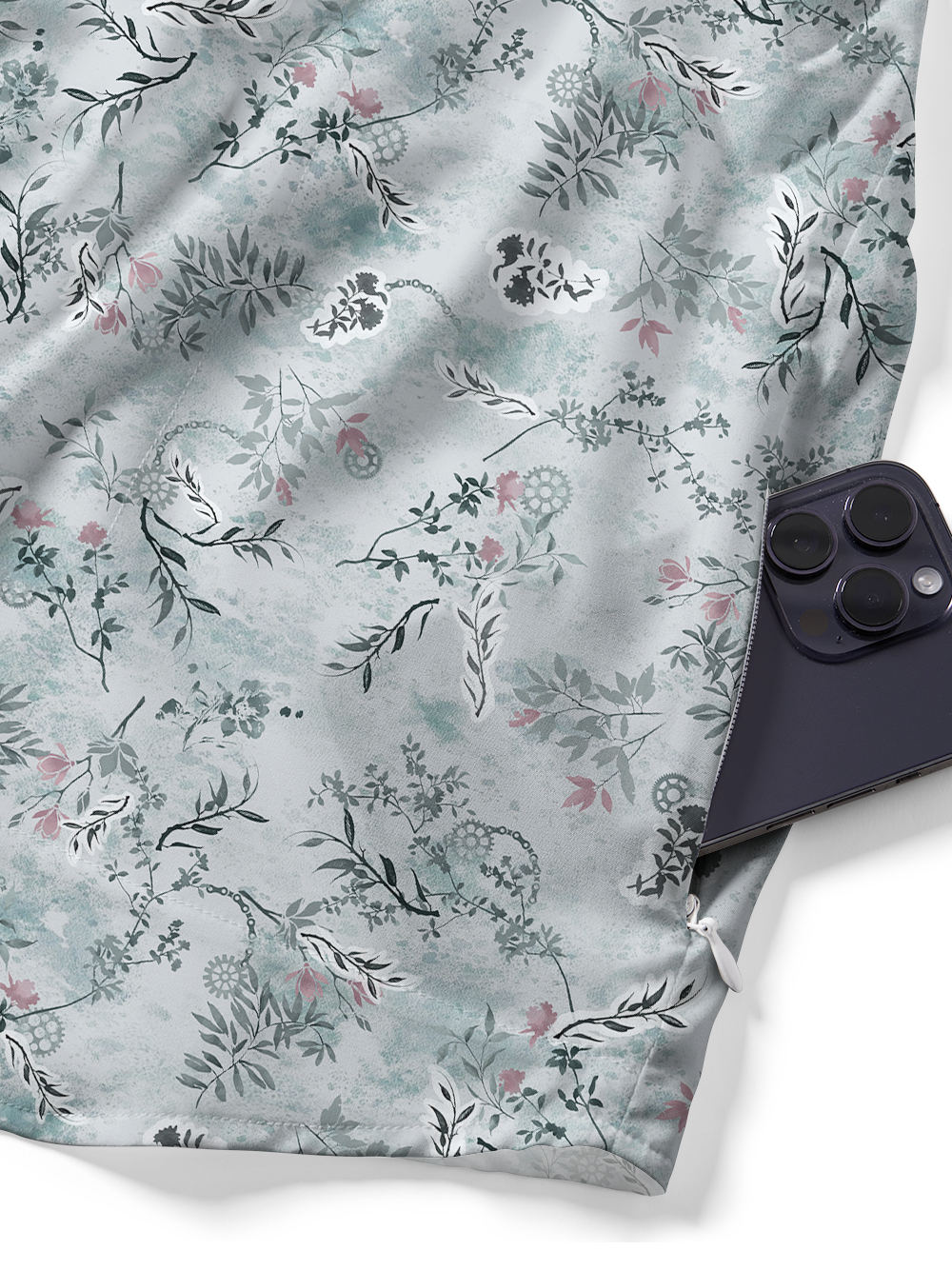 Orionride Whispering Leaves Zipper Pockets Ultra Lightweight Short Sleeves Gravel Shirt