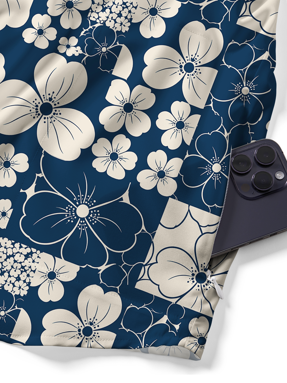 Orionride Floral Patchwork Zipper Pockets Ultra Lightweight Short Sleeves Gravel Shirt