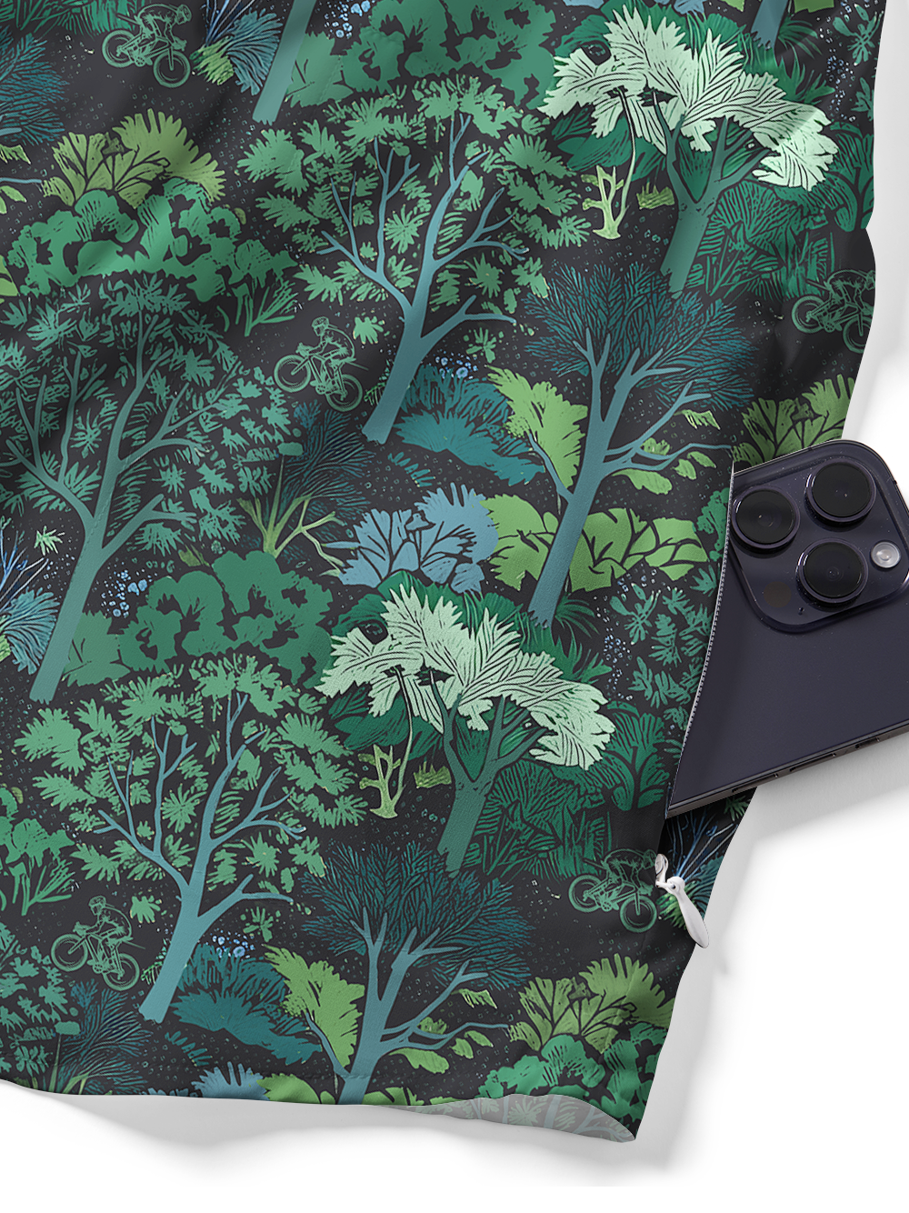 Orionride A Lush Forest Zipper Pockets Ultra Lightweight Short Sleeves Gravel Shirt