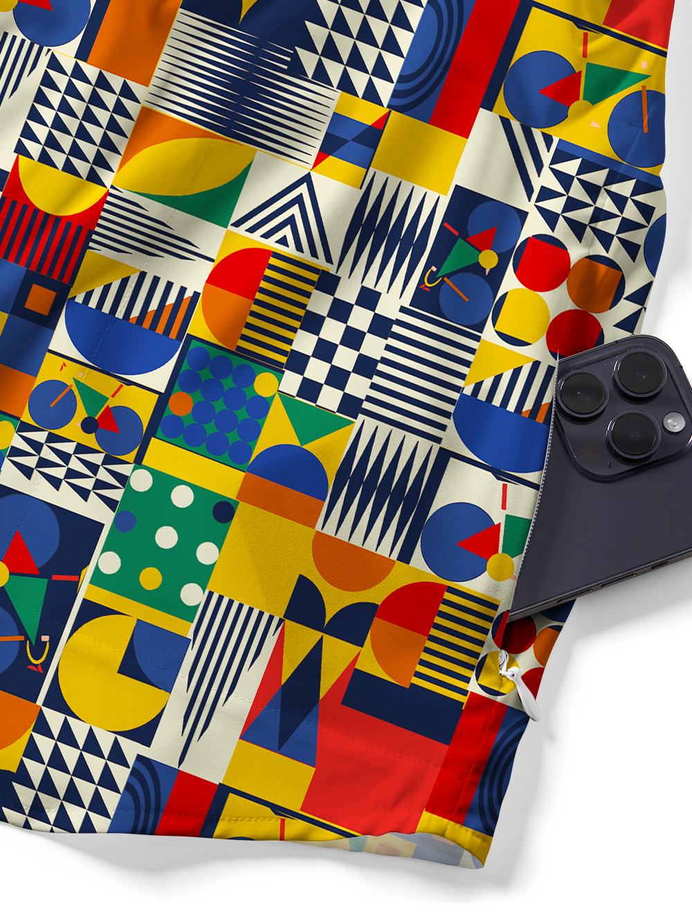 Orionride Geometric Shape Splicing Zipper Pockets Ultra Lightweight Short Sleeves Gravel Shirt