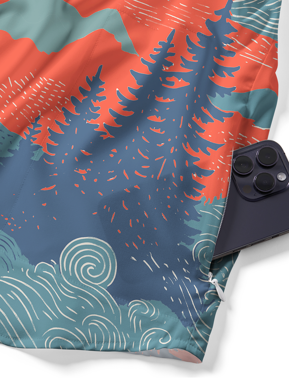 Orionride Sunset Scenery Zipper Pockets Ultra Lightweight Short Sleeves Gravel Shirt