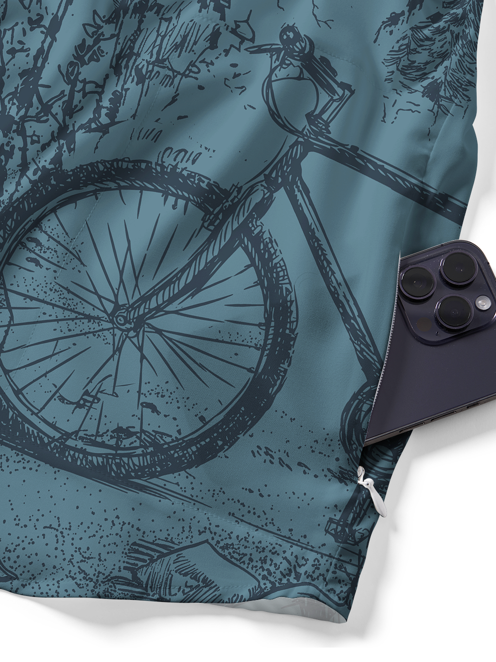 Orionride Forest Stop Ride Zipper Pockets Ultra Lightweight Short Sleeves Gravel Shirt