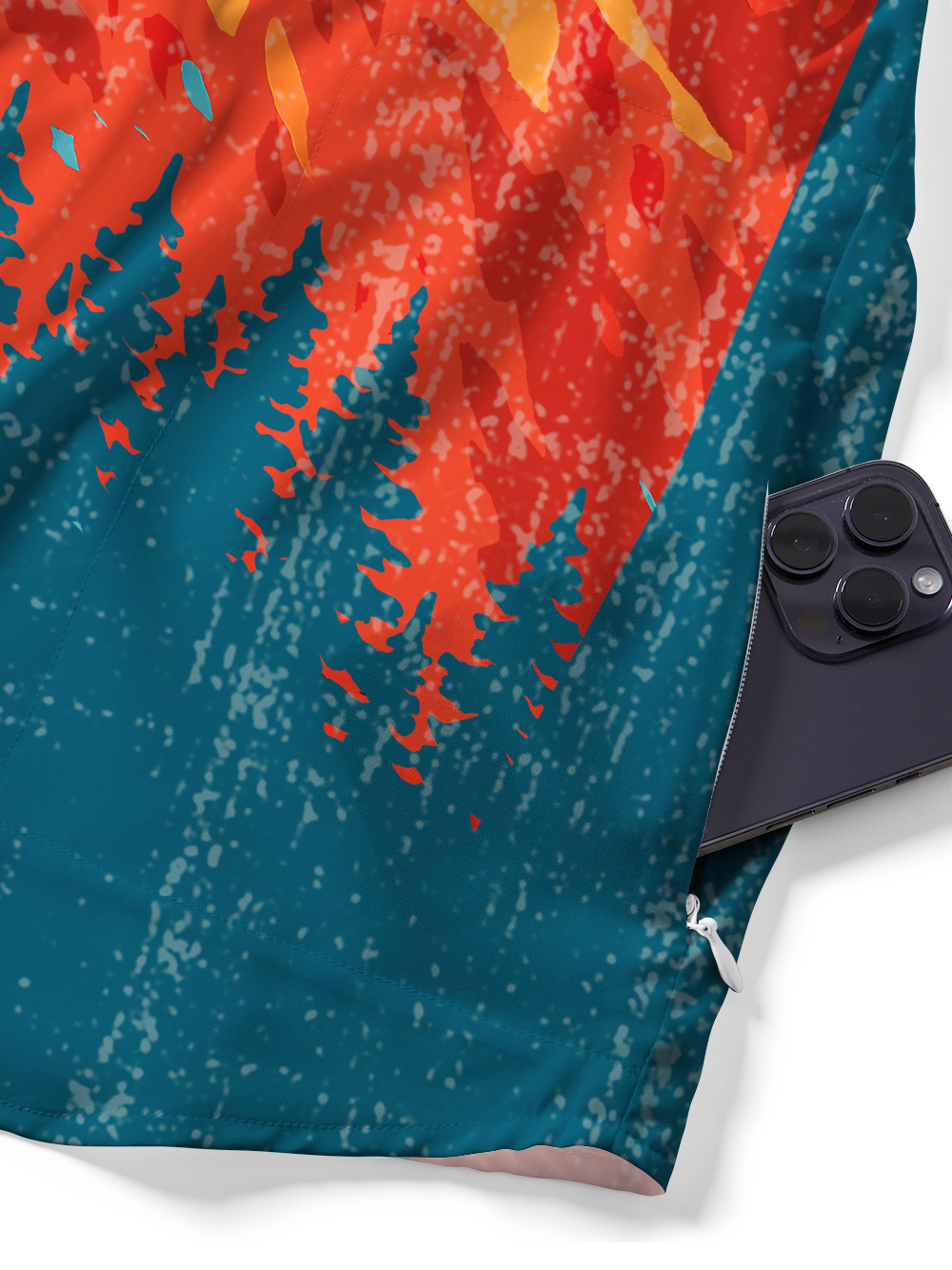 Orionride Painted Peaks Zipper Pockets Ultra Lightweight Short Sleeves Gravel Shirt