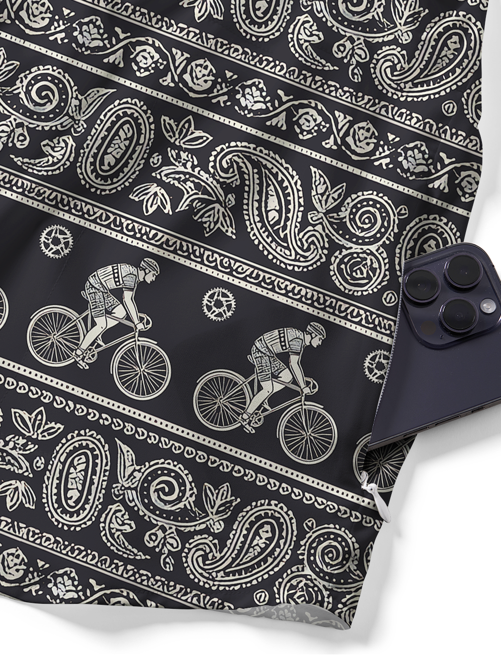 Orionride The World Of Cashew Flowers Zipper Pockets Ultra Lightweight Short Sleeves Gravel Shirt