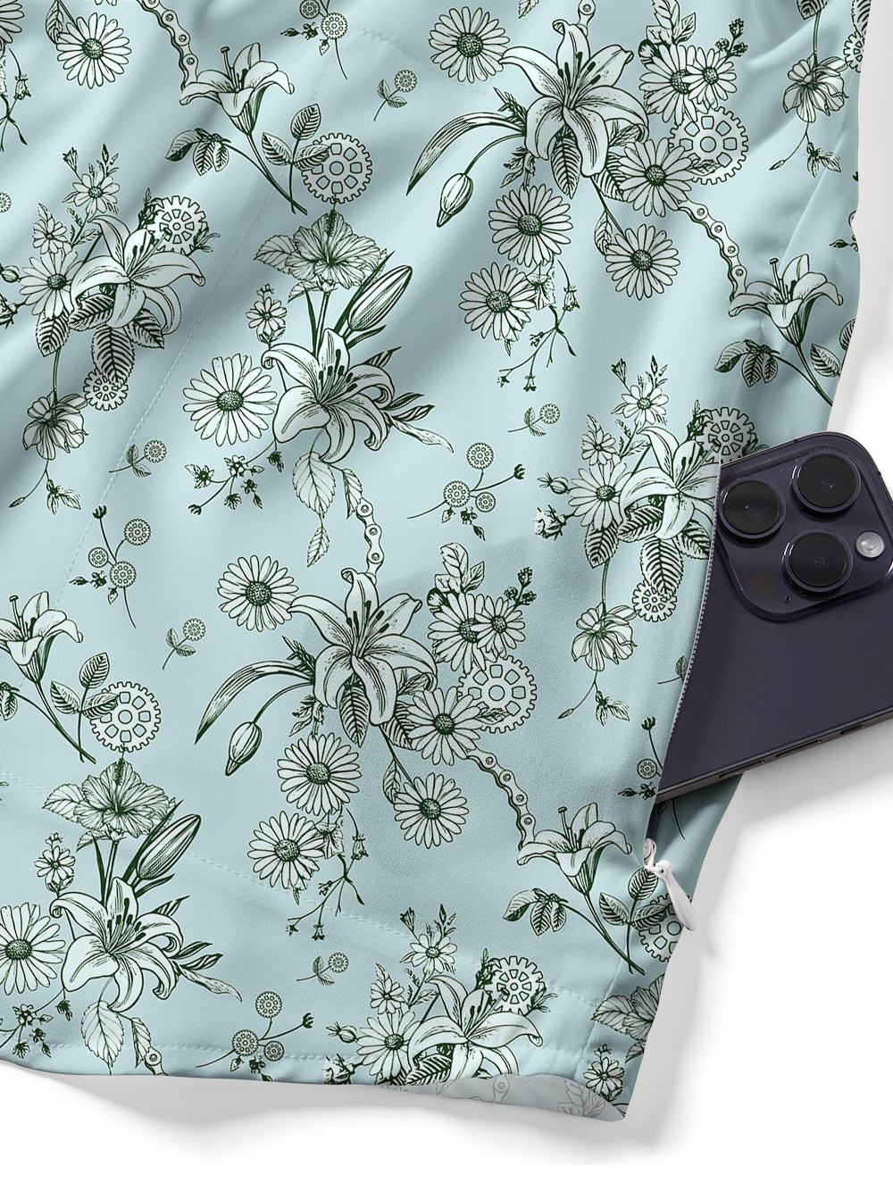 Orionride Blooming Lilies Zipper Pockets Ultra Lightweight Short Sleeves Gravel Shirt