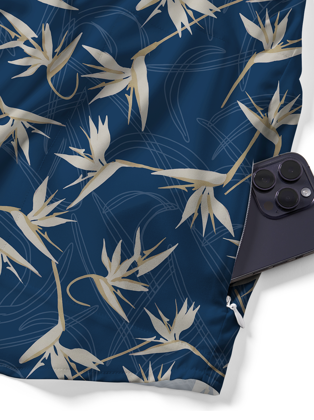 Orionride Birds of Paradise Zipper Pockets Ultra Lightweight Short Sleeves Gravel Shirt