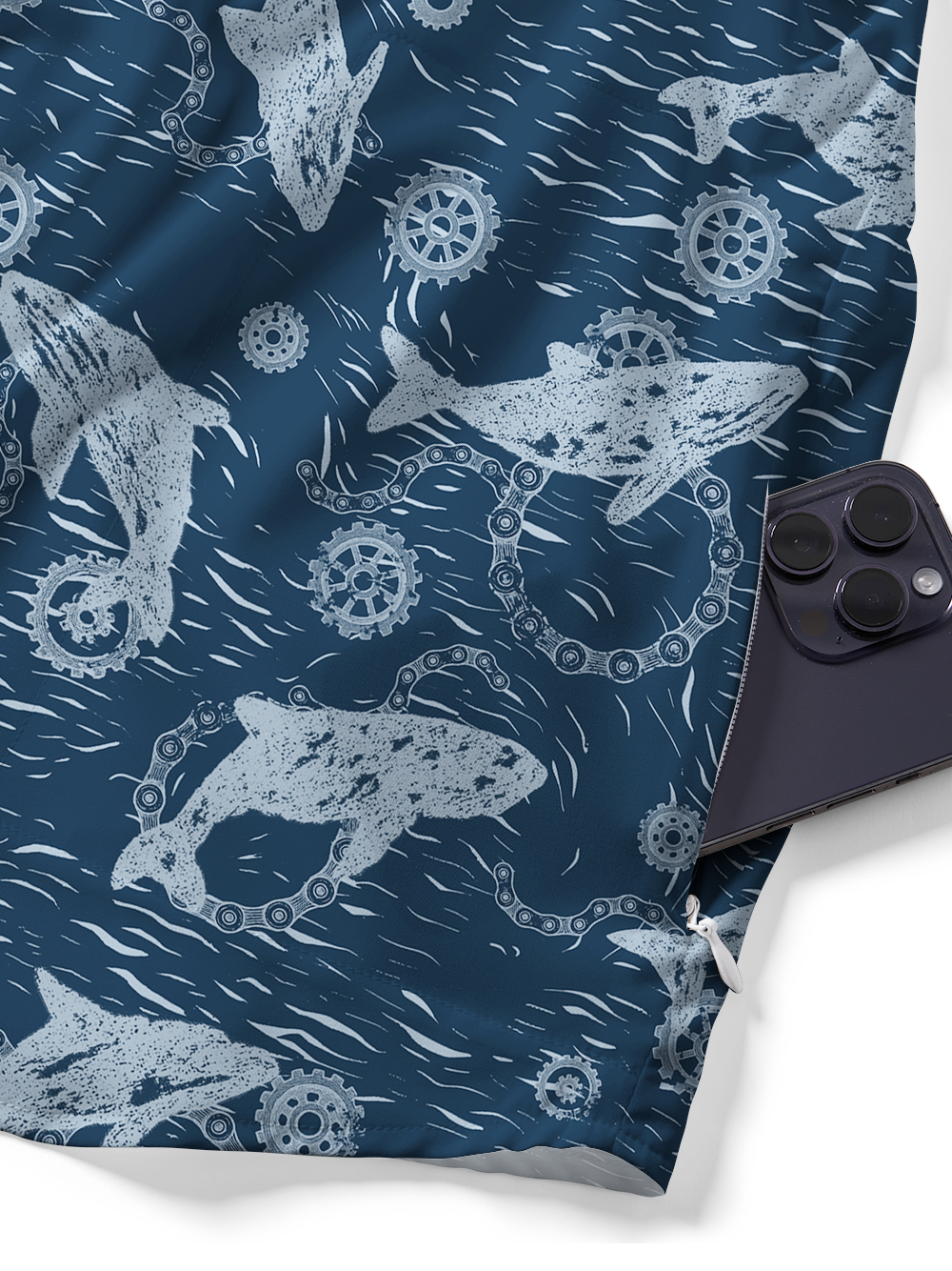 Orionride Dolphin Game Zipper Pockets Ultra Lightweight Short Sleeves Gravel Shirt