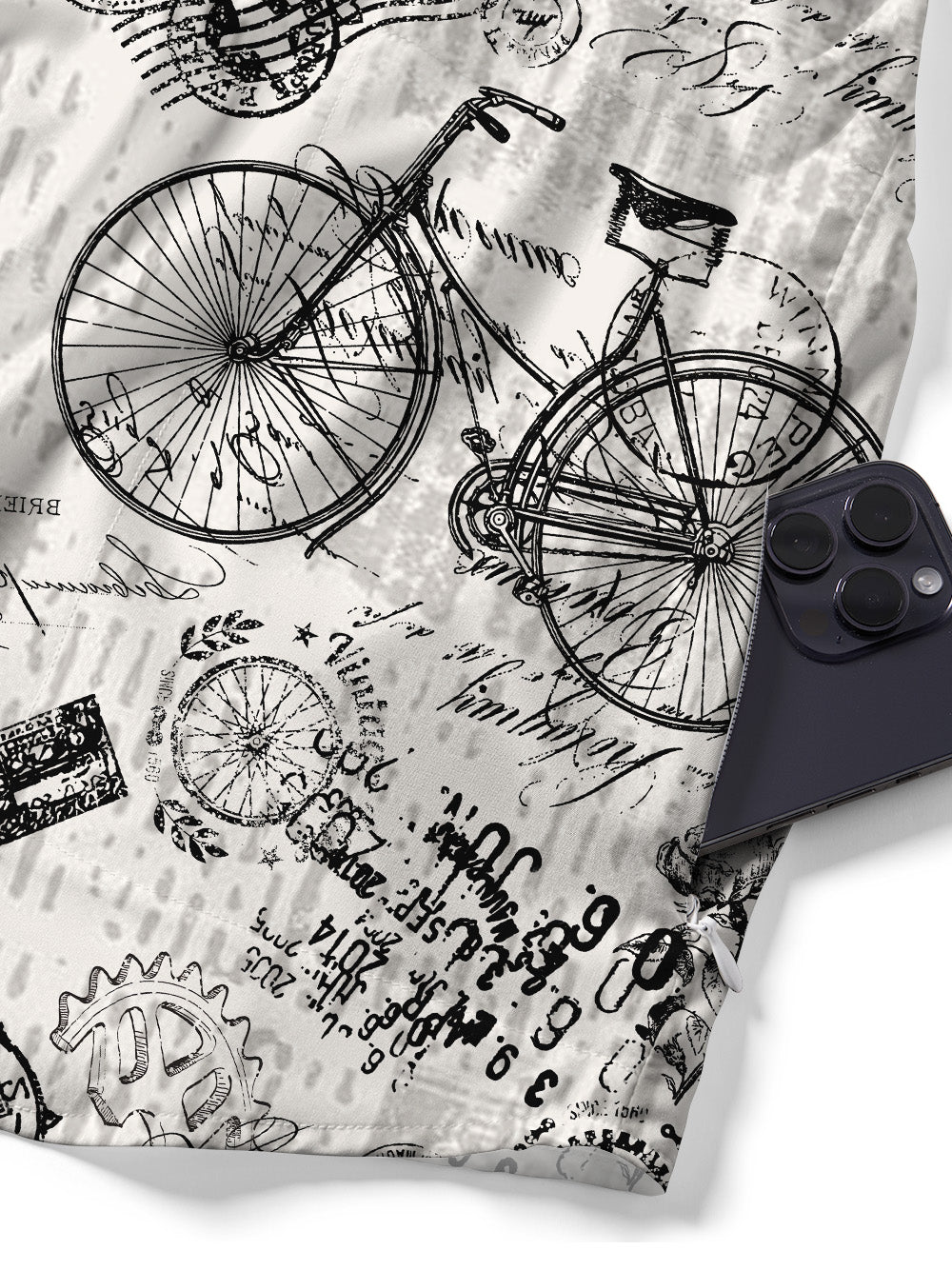 Orionride Nostalgic Bicycle Pockets Ultra Lightweight Short Sleeves Gravel Shirt