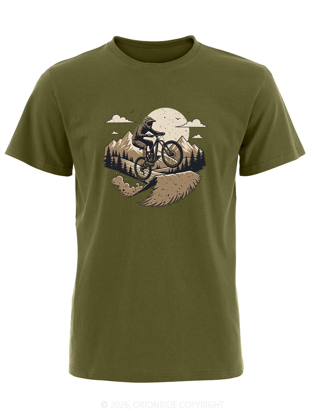 Orionride Flying Over Mountains Short Sleeves Bike T-Shirt