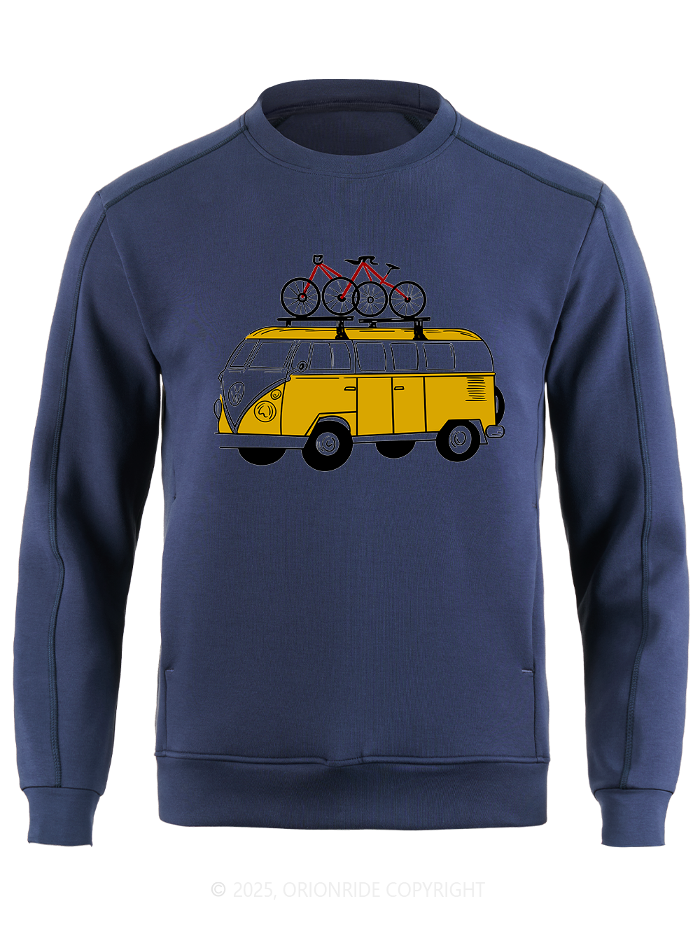 Orionride Yellow Bus Long Sleeve Bike Sweatshirt