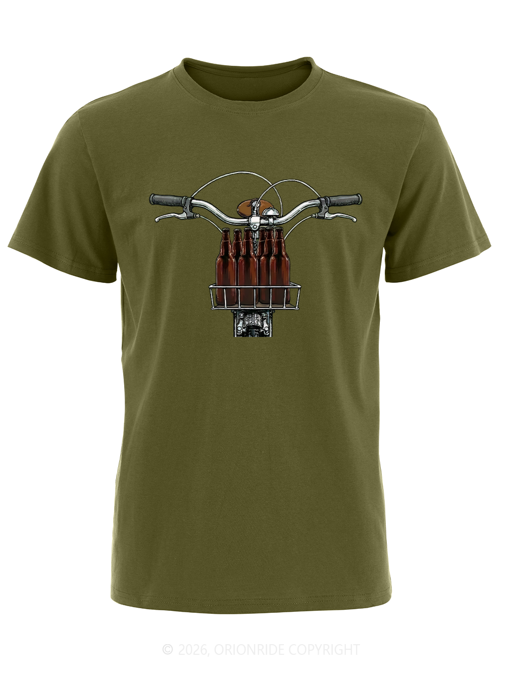Orionride Beer In The Basket Short Sleeves Bike T-Shirt