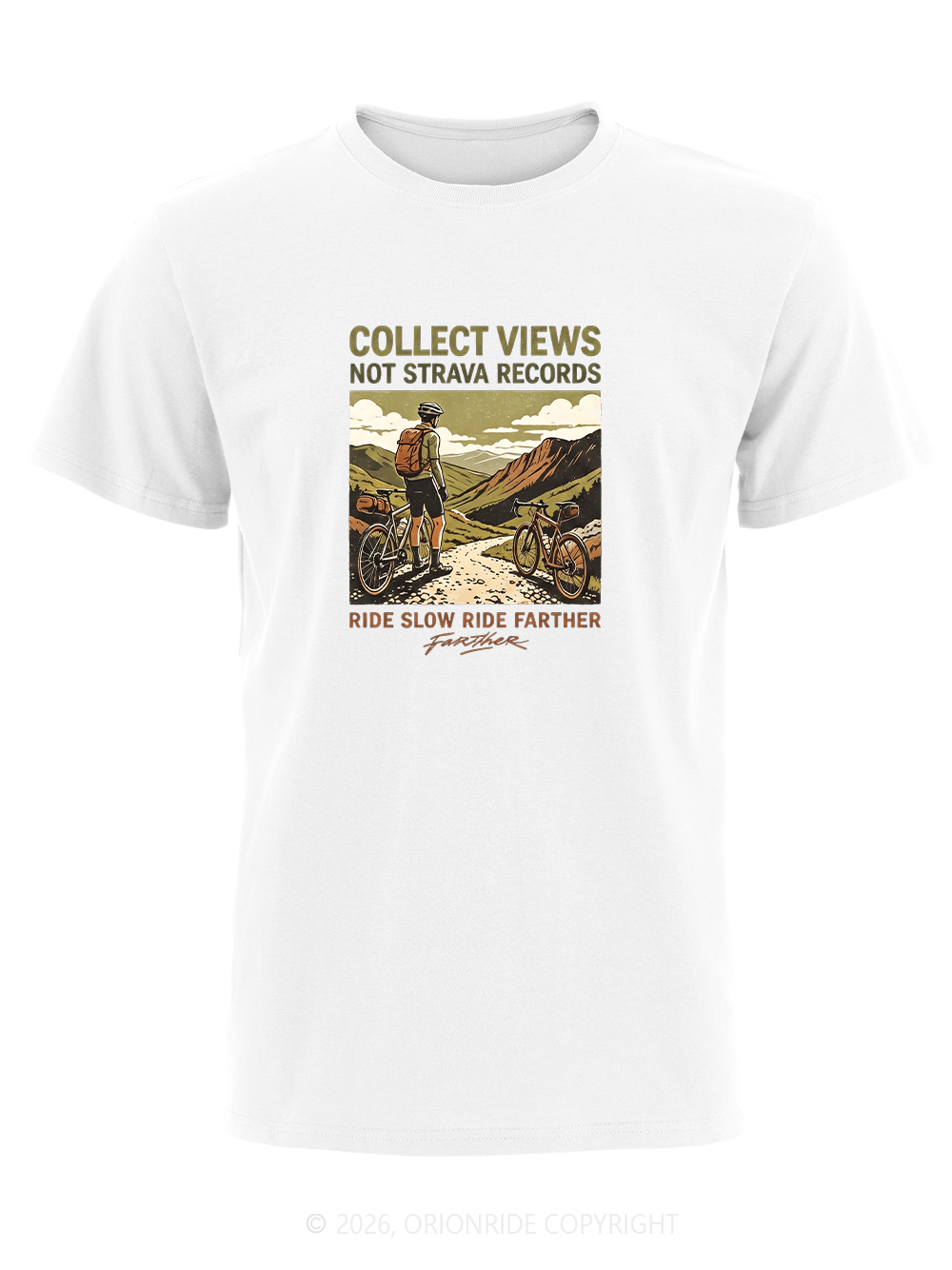 Orionride Slow Ride Views Short Sleeves Bike T-Shirt