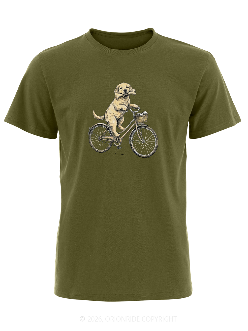 Orionride Puppy Riding A Bike Short Sleeves Bike T-Shirt
