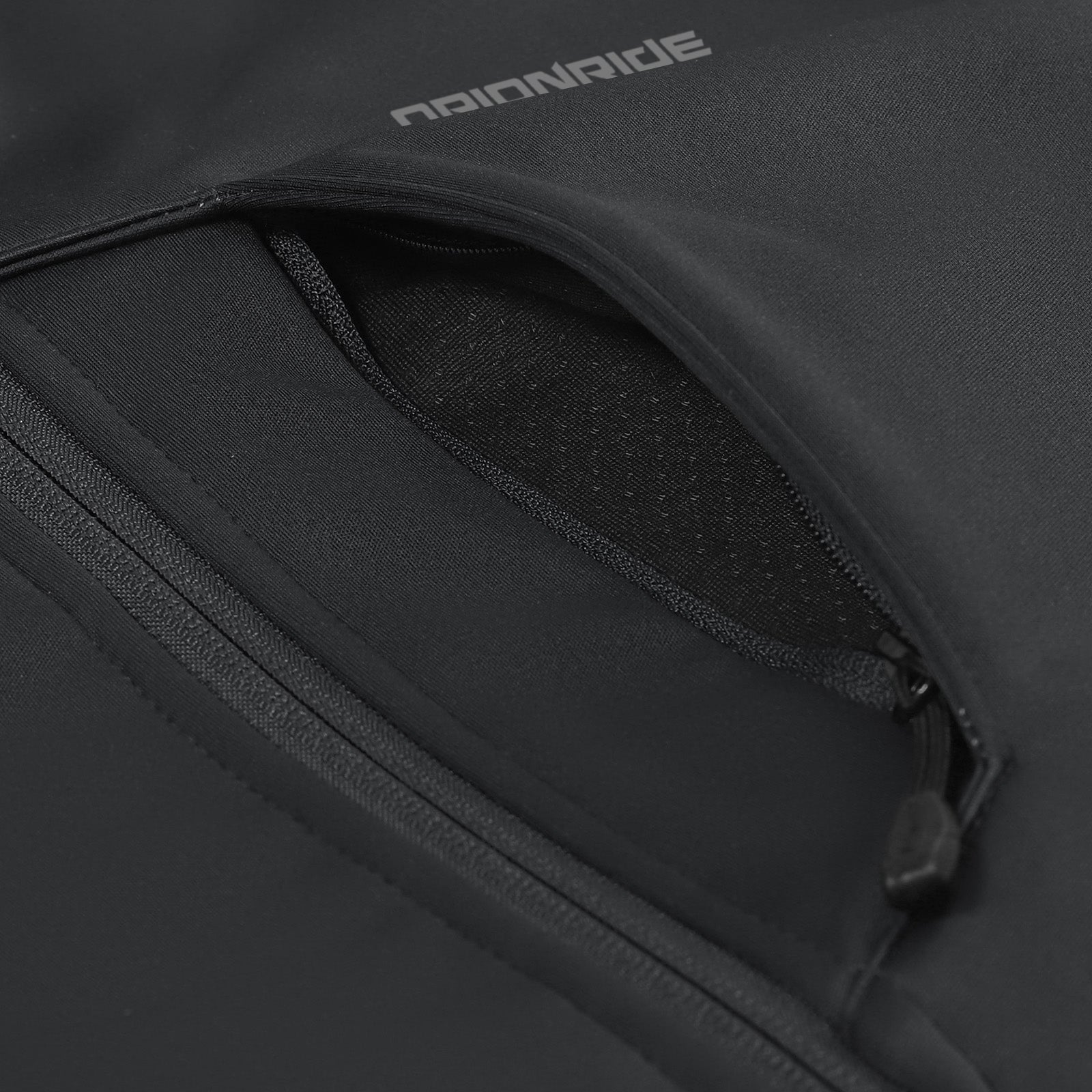 Orionride Winter Windproof and Water-Resistant Fleece Cycling Jacket Black
