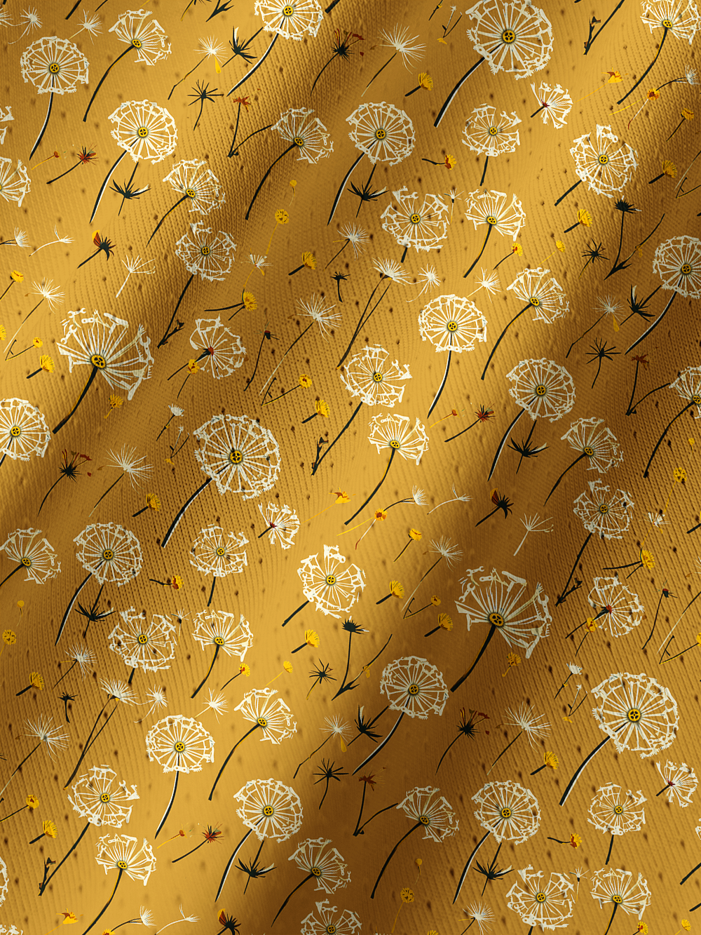 Orionride Warm Dandelion Field Men's Stretchy Breathable Long Sleeve Gravel Shirt