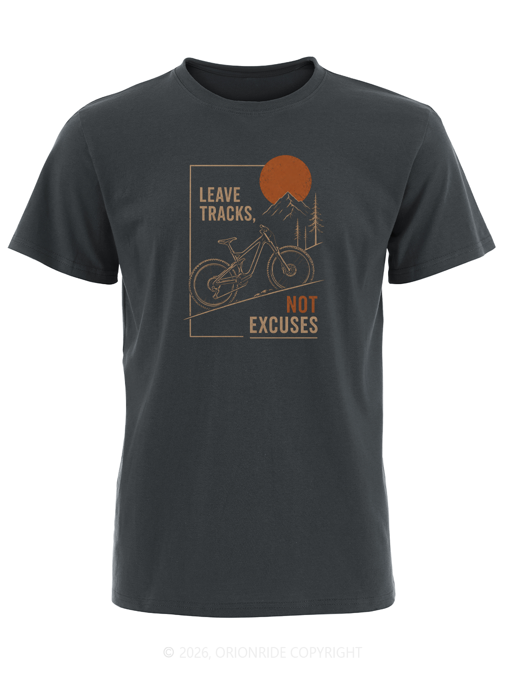 Orionride Red Sun Tracks Short Sleeves Bike T-Shirt