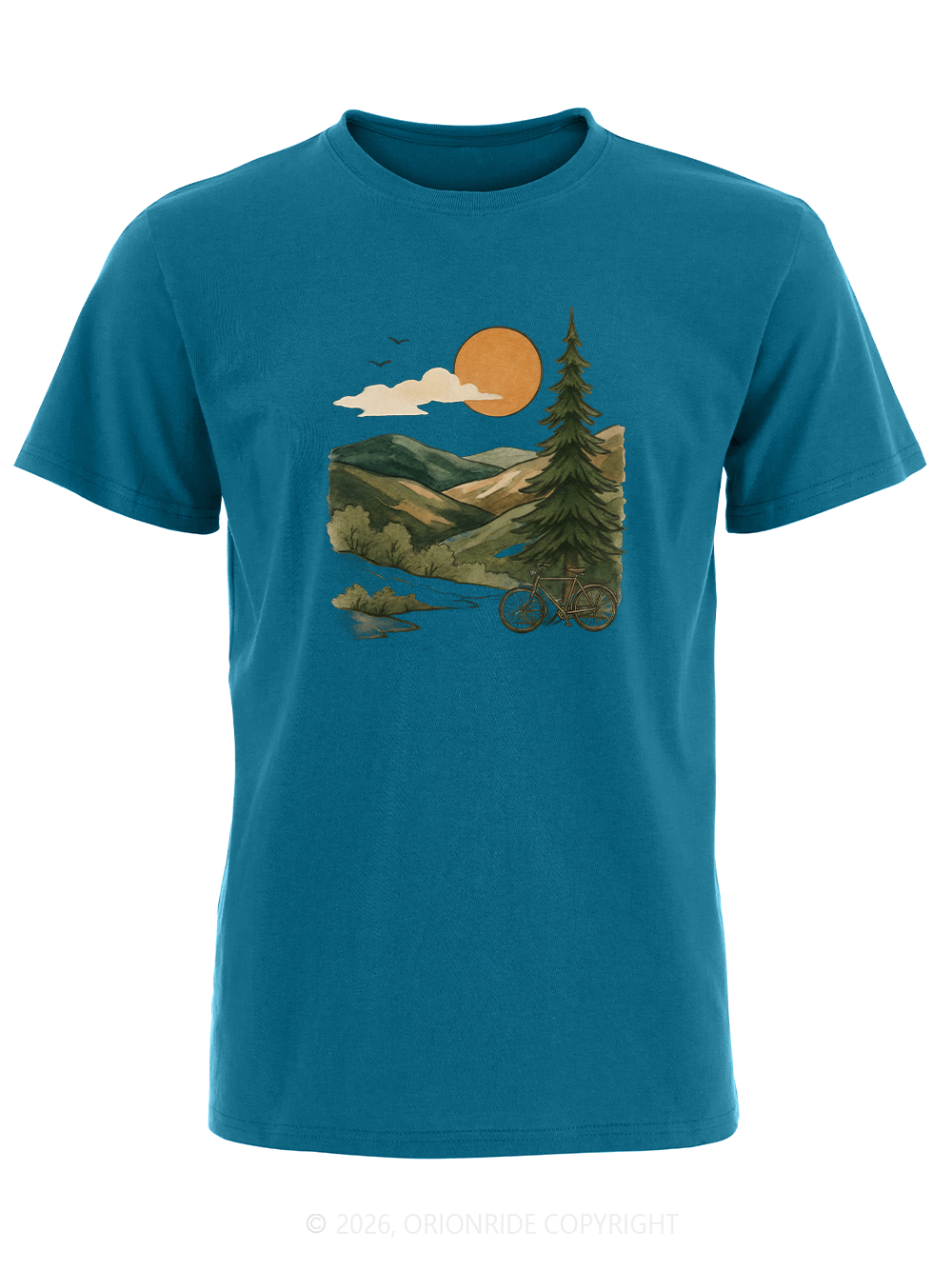 Orionride Mountain And Wild Scenery Short Sleeves Bike T-Shirt