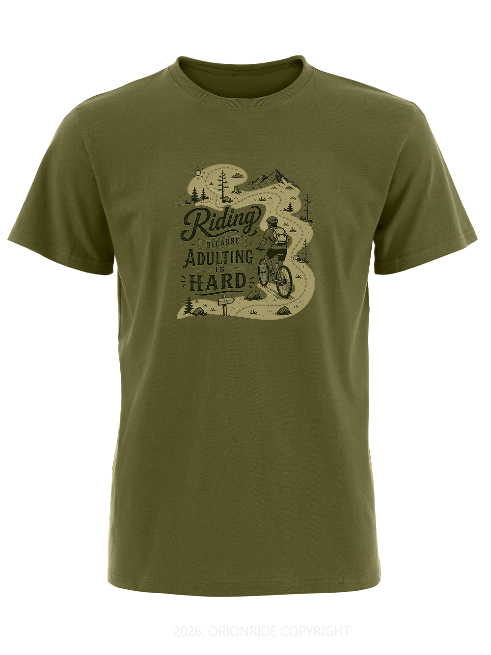 Orionride Adulting Is Hard Short Sleeves Bike T-Shirt