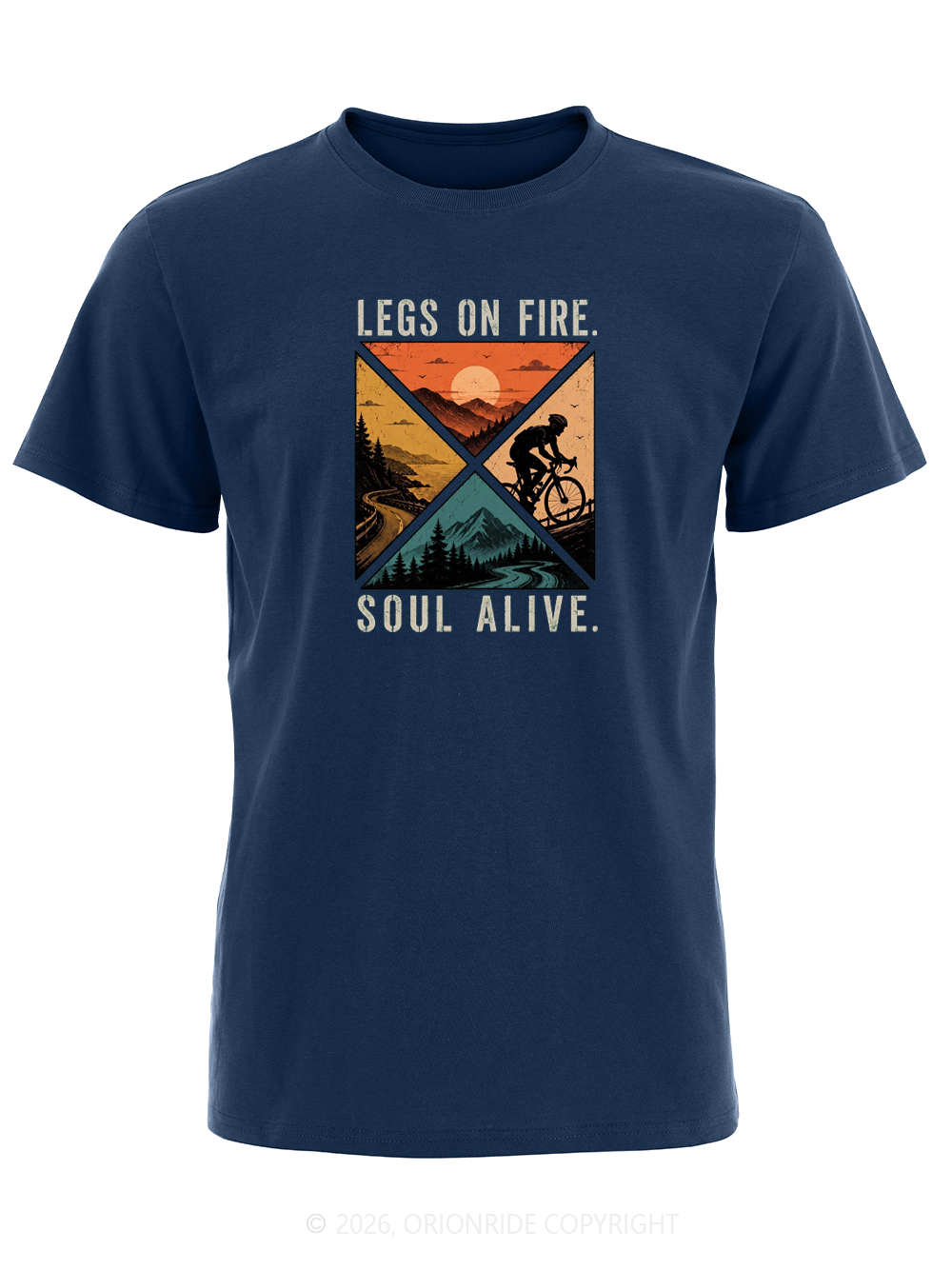 Orionride Four Fire Scenes Short Sleeves Bike T-Shirt