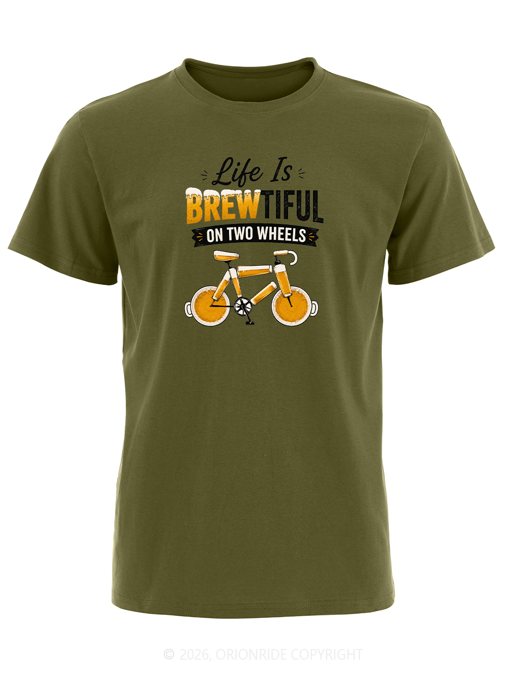 Orionride Life Is Brewtiful Short Sleeves Bike T-Shirt