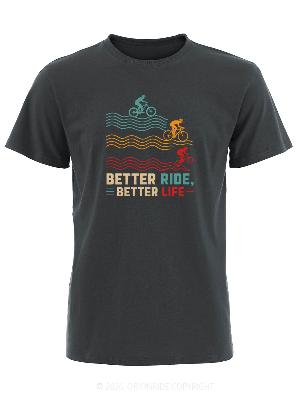 Orionride Three Wave Ride Short Sleeves Bike T-Shirt