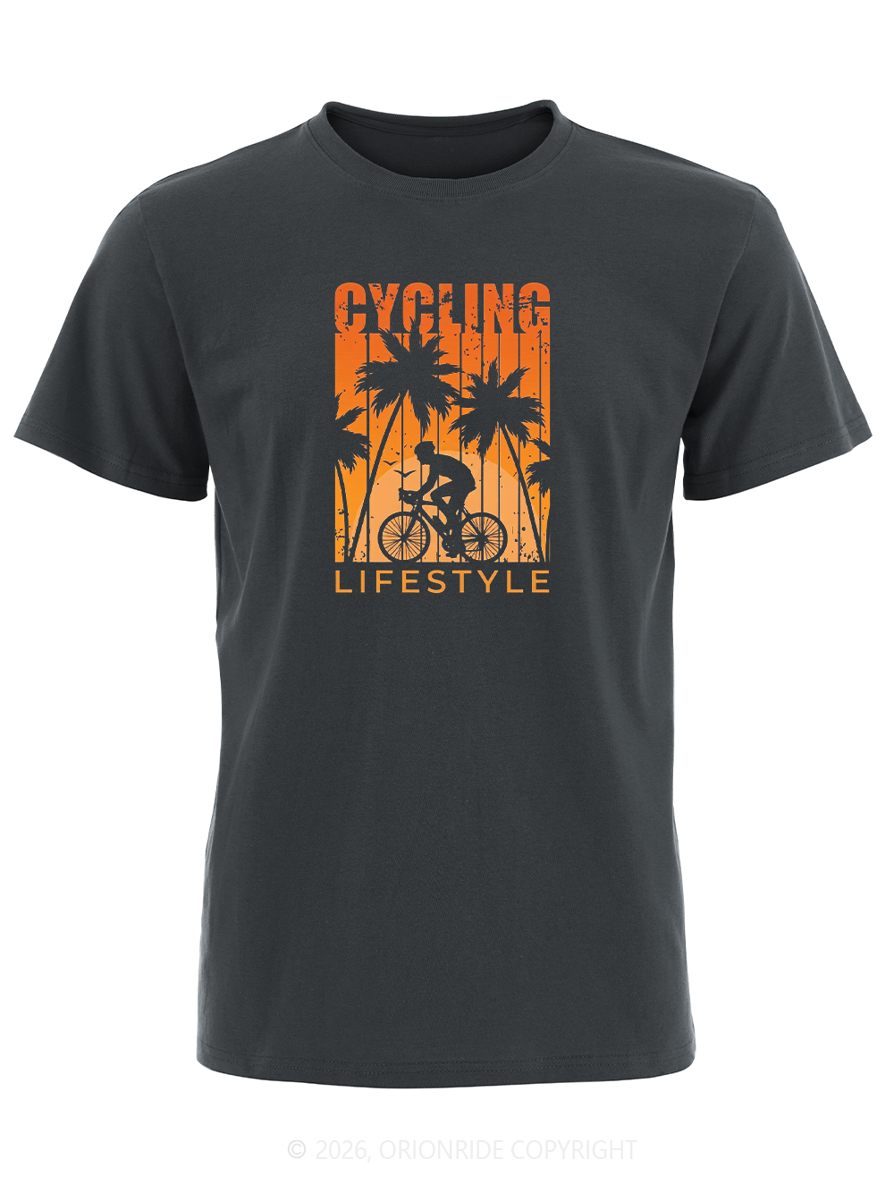 Orionride Palm Tree Silhouette Short Sleeves Bike T-Shirt
