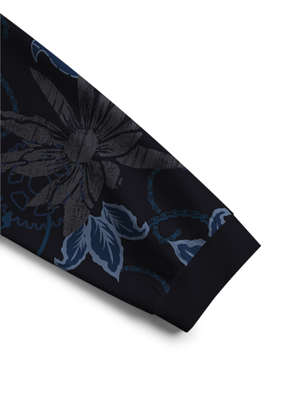 Orionride Dark Flowers Crew Neck Pullover Sweatshirt