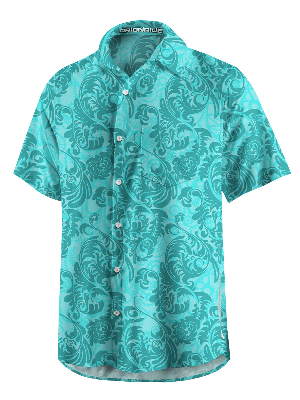 Orionride Psychedelic Vine Zipper Pockets Ultra Lightweight Short Sleeves Gravel Shirt