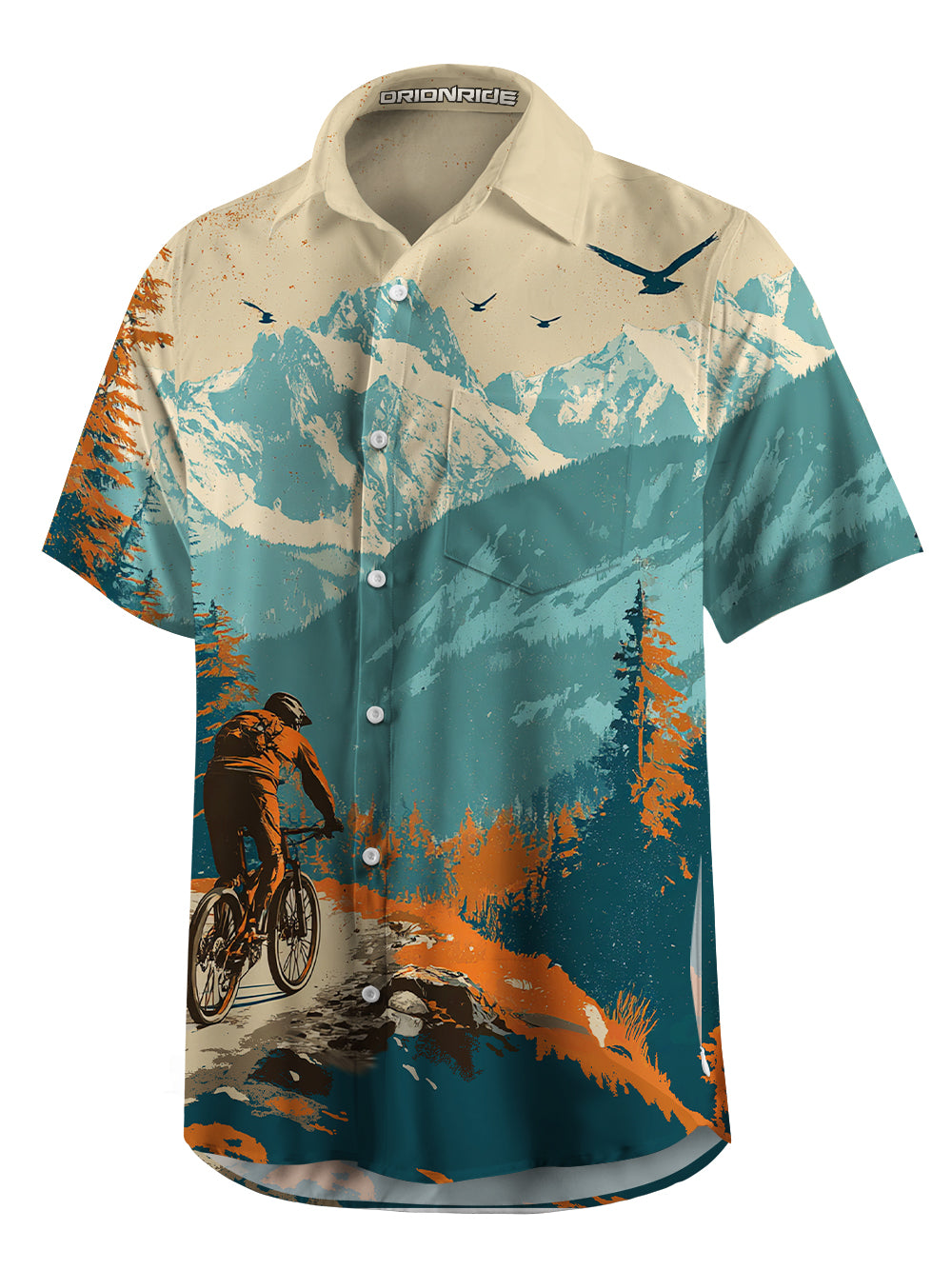 Orionride Adventure Road Zipper Pockets Ultra Lightweight Short Sleeves Gravel Shirt
