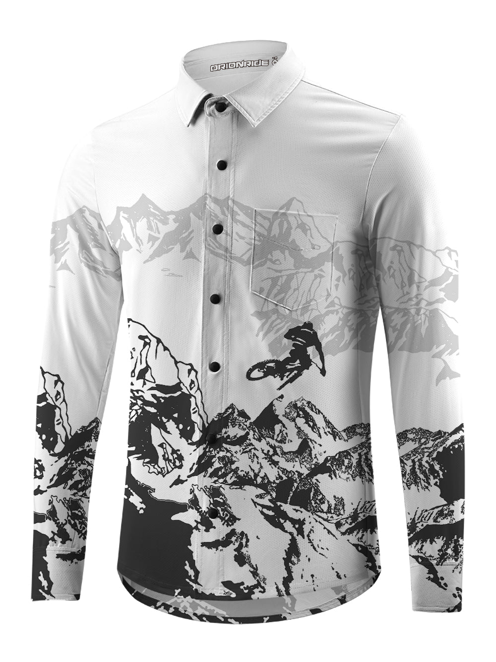 Orionride Hill Racing Men's Stretchy Breathable Long Sleeve Gravel Shirt