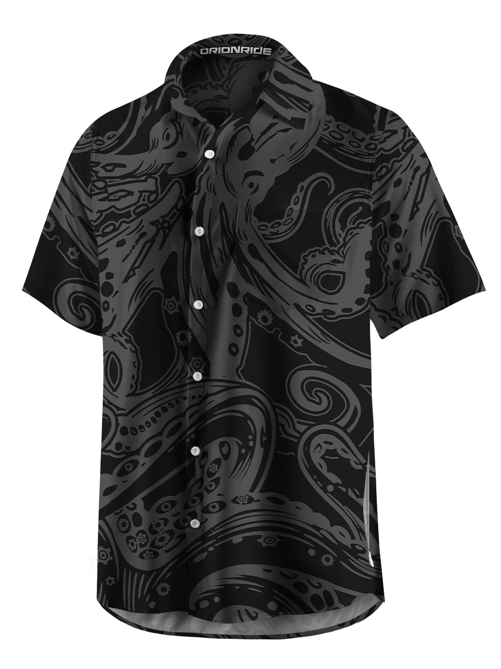 Orionride Octopus Tentacles Zipper Pockets Ultra Lightweight Short Sleeves Gravel Shirt