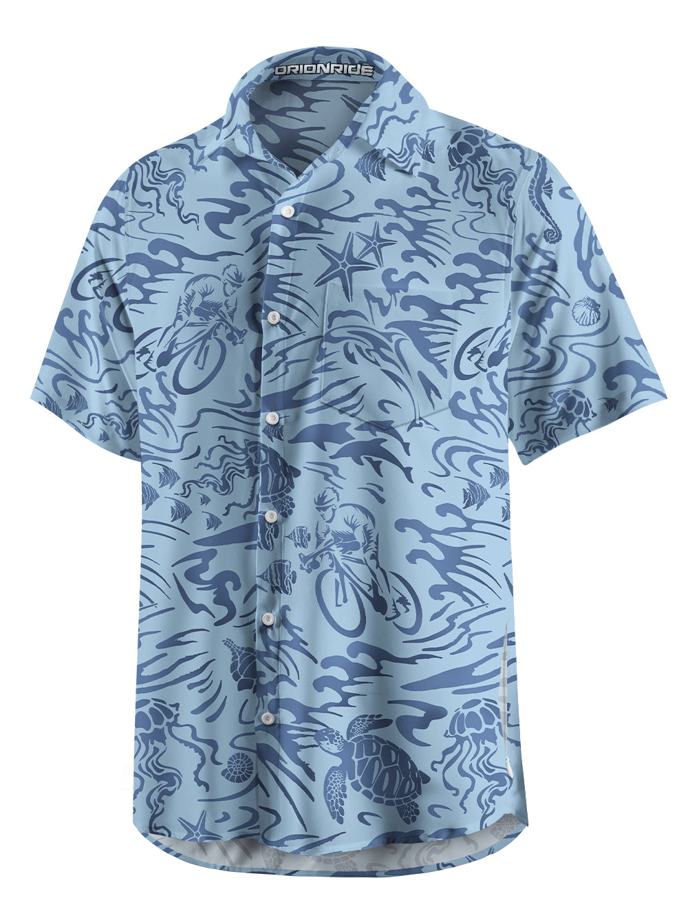 Orionride Ocean Legend Zipper Pockets Ultra Lightweight Short Sleeves Gravel Shirt